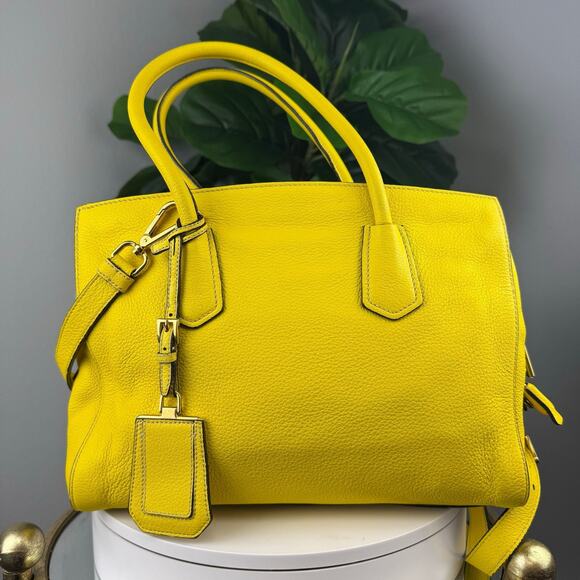 💎✨Authentic PRADA Girasole Vitello Grain Leather Two-Way Tote Bag - Picture 3 of 8